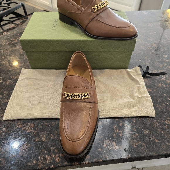 Gucci Men's Brown Leather Loafers - Picture 6 of 6